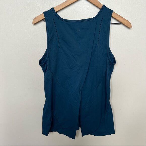 Athleta Foothill Seamless Tank Lagoon Teal Size Small Tie Split Back Sleeveless - Picture 7 of 14